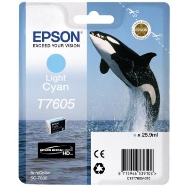 Tusz Oryginalny Epson T7605 (C13T76054010) (Jasny błękitny) - DARMOWA DOSTAWA w 24h