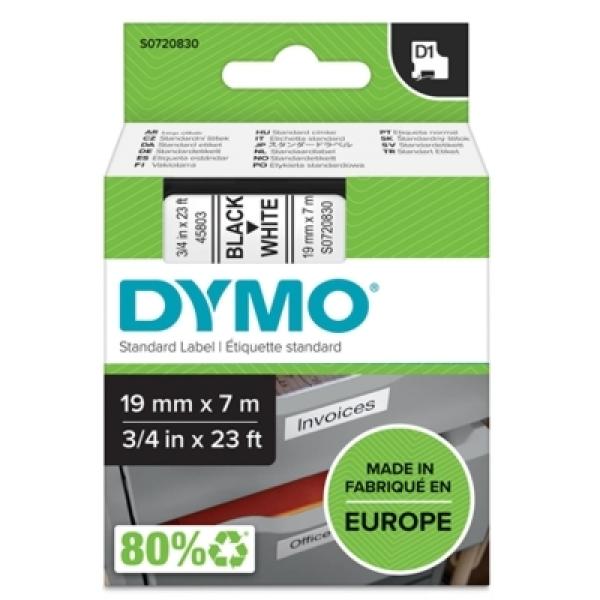 Taśma Barwiąca Oryginalna DYMO D1-45803 (D1-45803) (Biały) (19 mm, 7 m) - DARMOWA DOSTAWA w 24h