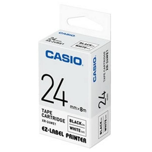 Taśma Barwiąca Oryginalna Casio XR-24WE1 (XR24WE1) (Biały) (24 mm, 8 m) - DARMOWA DOSTAWA w 24h