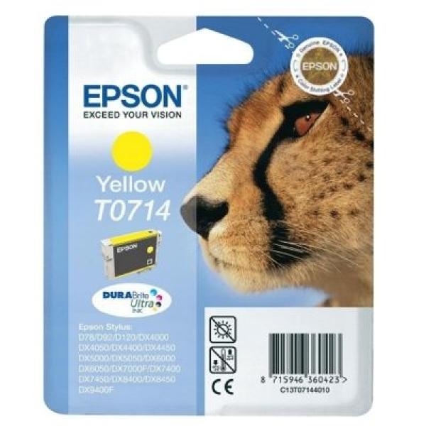 Tusz Oryginalny Epson T0714 (C13T07144010) (Żółty) - DARMOWA DOSTAWA w 24h