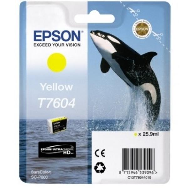 Tusz Oryginalny Epson T7604 (C13T76044010) (Żółty) - DARMOWA DOSTAWA w 24h