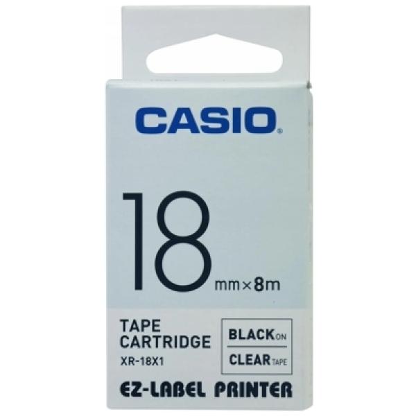 Taśma Barwiąca Oryginalna Casio XR-18X1 (XR18X1) (Przezroczysty) (18 mm, 8 m) - DARMOWA DOSTAWA w 24h