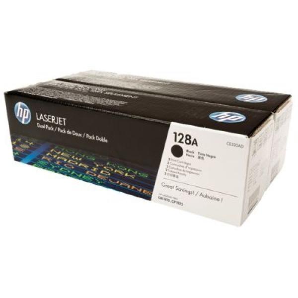 Tonery Oryginalne HP 128A (CE320AD) (Czarne) (dwupak) - DARMOWA DOSTAWA w 24h