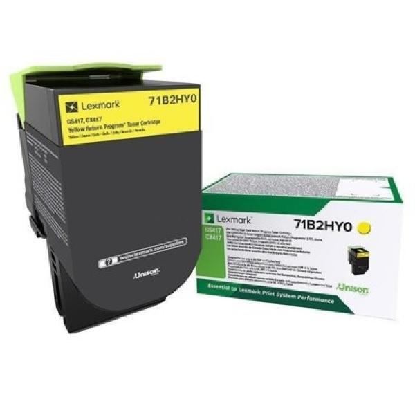 Toner Oryginalny Lexmark 71B (71B2HY0) (Żółty) - DARMOWA DOSTAWA w 24h