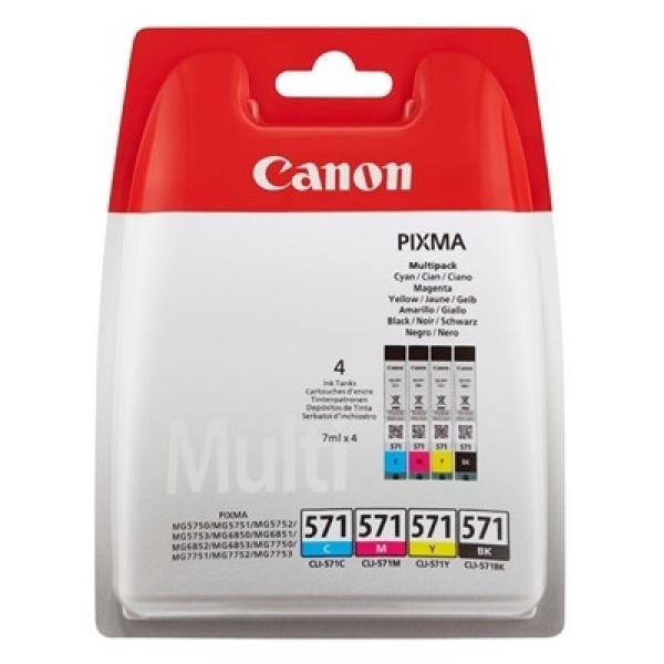 Tusze Oryginalne Canon CLI-571 CMYK (0386C005) (czteropak) - DARMOWA DOSTAWA w 24h