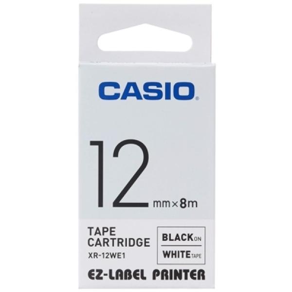 Taśma Barwiąca Oryginalna Casio XR-12WE1 (XR12WE1) (Biały) (12 mm, 8 m) - DARMOWA DOSTAWA w 24h