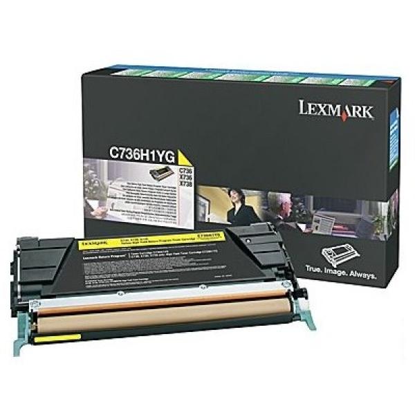 Toner Oryginalny Lexmark C736H1YG (C736H1YG) (Żółty) - DARMOWA DOSTAWA w 24h