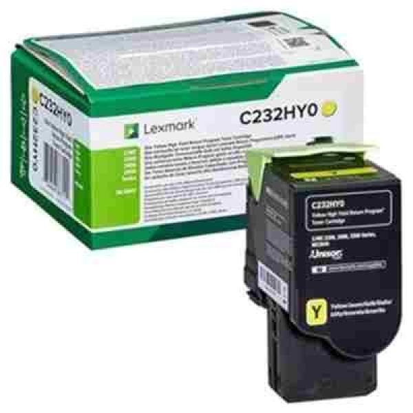 Toner Oryginalny Lexmark C232 (C232HY0) (Żółty) - DARMOWA DOSTAWA w 24h