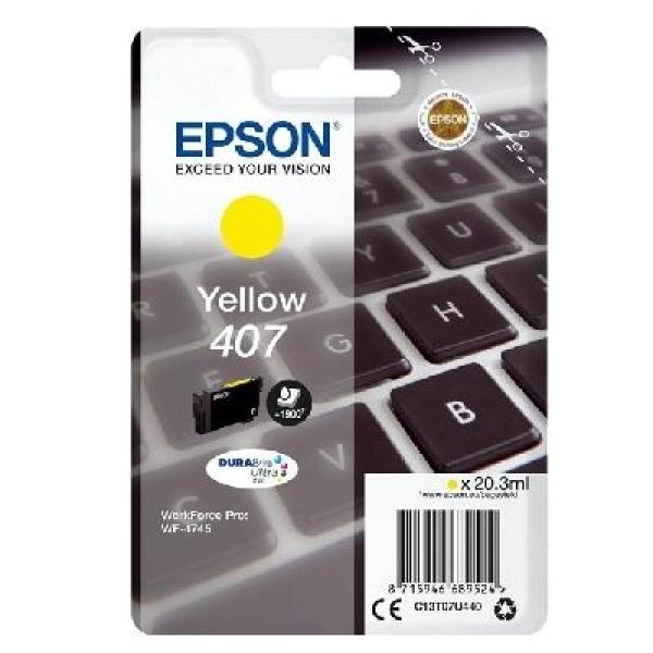 Tusz Oryginalny Epson 407 (C13T07U440) (Żółty) - DARMOWA DOSTAWA w 24h