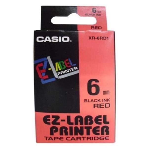 Taśma Barwiąca Oryginalna Casio XR-6RD1 (XR6RD1) (Czerwony) (6 mm, 8 m) - DARMOWA DOSTAWA w 24h
