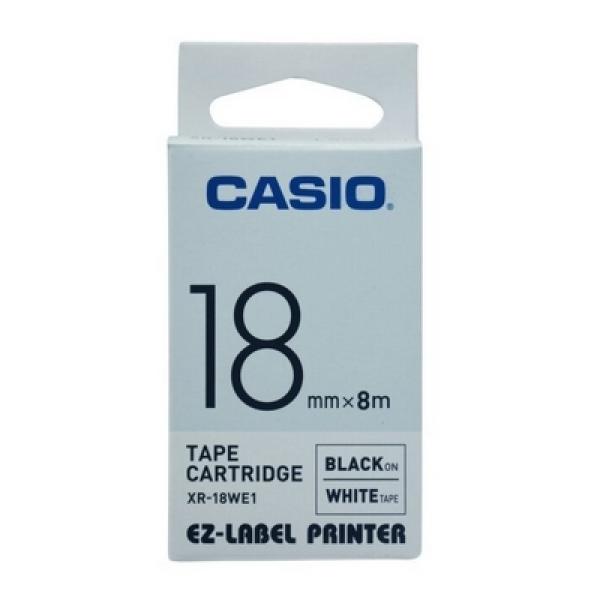 Taśma Barwiąca Oryginalna Casio XR-18WE1 (XR18WE1) (Biały) (18 mm, 8 m) - DARMOWA DOSTAWA w 24h