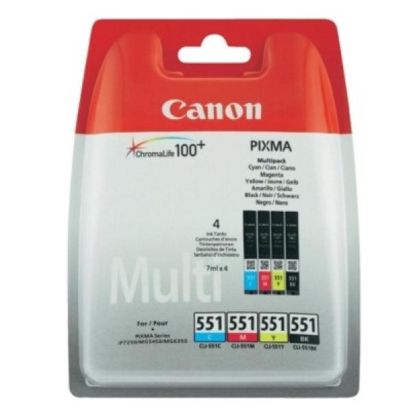 Tusze Oryginalne Canon CLI-551 CMYK (6509B008) (czteropak) - DARMOWA DOSTAWA w 24h