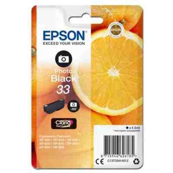 Tusz Oryginalny Epson T3341 (C13T33414012) (Czarny Foto) - DARMOWA DOSTAWA w 24h