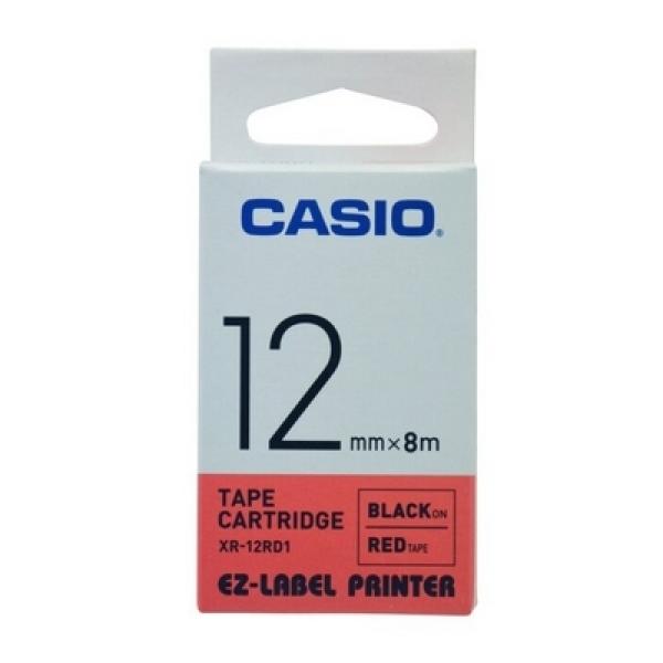 Taśma Barwiąca Oryginalna Casio XR-12RD1 (XR12RD1) (Czerwony) (12 mm, 8 m) - DARMOWA DOSTAWA w 24h