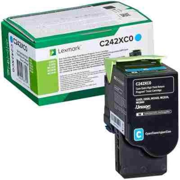 Toner Oryginalny Lexmark C242 (C242XC0) (Błękitny) - DARMOWA DOSTAWA w 24h