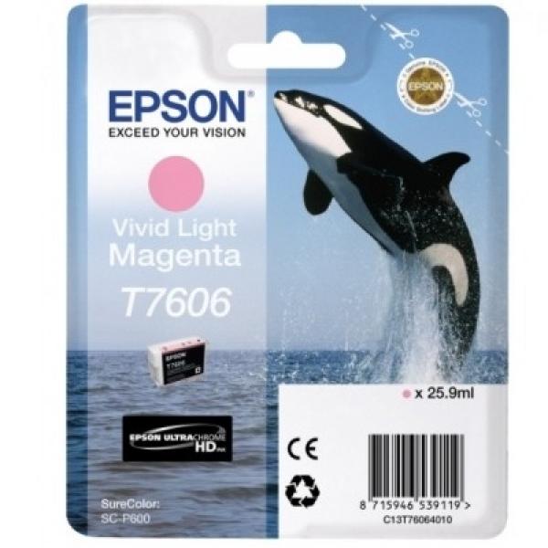 Tusz Oryginalny Epson T7606 (C13T76064010) (Jasny purpurowy) - DARMOWA DOSTAWA w 24h