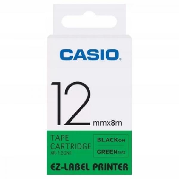 Taśma Barwiąca Oryginalna Casio XR-12GN1 (XR12GN1) (Zielony) - DARMOWA DOSTAWA w 24h