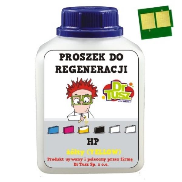 Proszek + Chip do regeneracji wkładu HP 125A (CB542A) (Żółty) - DARMOWA DOSTAWA w 24h