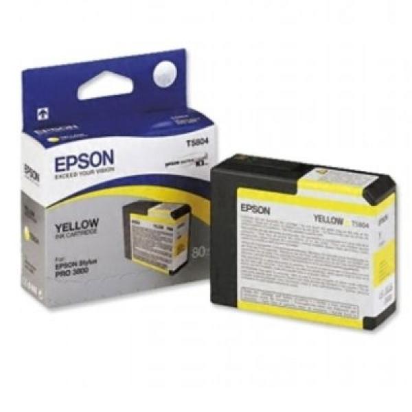 Tusz Oryginalny Epson T5804 (C13T580400) (Żółty) - DARMOWA DOSTAWA w 24h