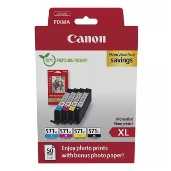 Tusze Oryginalne Canon CLI-571 XL CMYK (0332C006) (komplet) - DARMOWA DOSTAWA w 24h