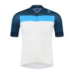 Rogelli prime męska koszulka rowerowa biało niebieska - Rozmiar: L