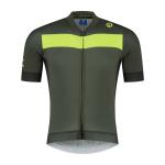 Rogelli prime męska koszulka rowerowa zielono-żółta - Rozmiar: 2XL