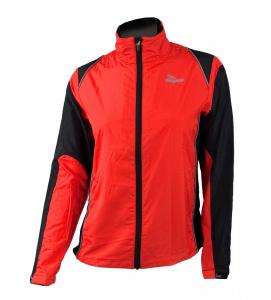 Rogelli run elvi - ultralekka damska kurtka do biegania, czerwono-czarna - Rozmiar: XL