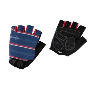 Rogelli rękawiczki rowerowe damskie stripe blue/pink - Rozmiar: XL