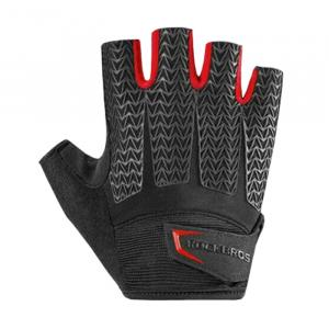 Rockbros rękawiczki rowerowe krótki palec, czarny-czerwony s169br - Rozmiar: M