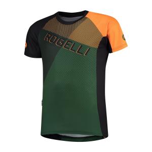 Rogelli adventure 060.113 męska koszulka rowerowa mtb zielony-czarny-pomarańcz - Rozmiar: XL