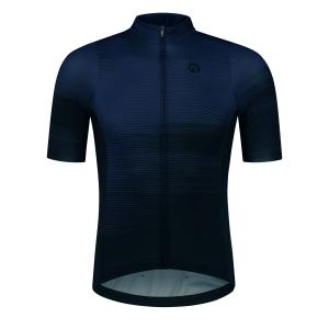 Rogelli glitch męska koszulka rowerowa czarno niebieska - Rozmiar: L