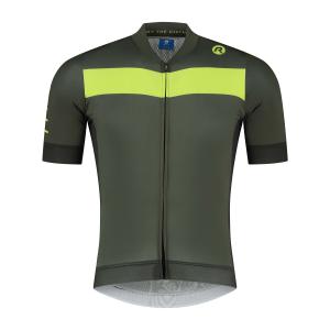 Rogelli prime męska koszulka rowerowa zielono-żółta - Rozmiar: L