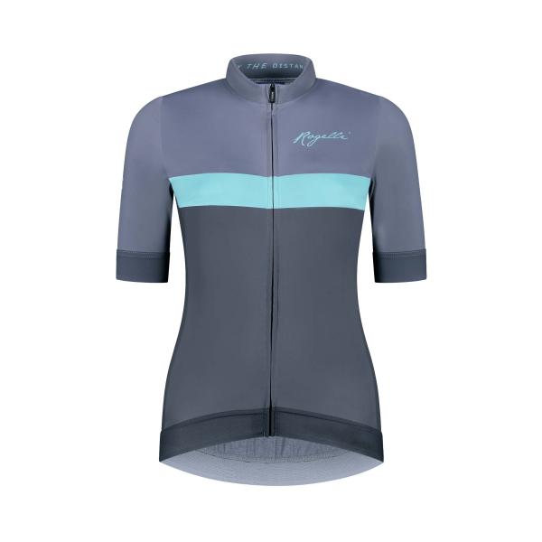 Rogelli prime koszulka rowerowa damska, szaro-niebieska - Rozmiar: XL