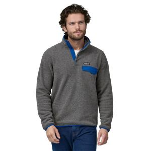 Męska bluza polarowa Patagonia Lightweight Synchilla® Snap-T® Pullover nickel w/passage blue - XL