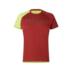 Męska koszulka wspinaczkowa Montura Karok T-Shirt tobacco/verde lime delave - XL