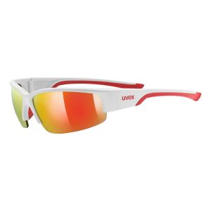 Sportowe okulary przeciwsłoneczne Uvex Sportstyle 215 white matt/red - ONE SIZE