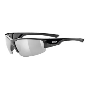 Sportowe okulary przeciwsłoneczne Uvex Sportstyle 215 black/silver - ONE SIZE