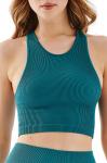 Top Seamless halter rib 1203 emerald