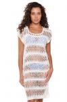 Sukienka plażowa 7224 off white