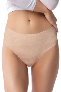 Figi stringi Bellie beżowe maxi