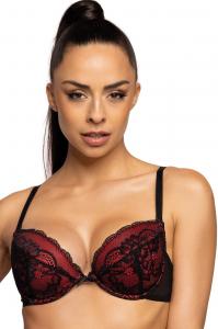 Biustonosz Mollie 3755/1 czarno-czerwony