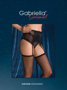 Pończochy CALZE VINTAGE STOCKINGS Czarne XL/XXL
