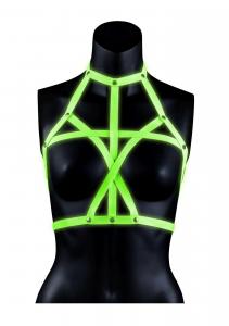 Bra Harness - Glow in the Dark - Neon Green/Black