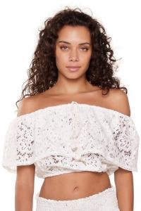 Lingadore 7217 off white top plażowy