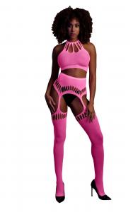 Two Piece with Crop Top and Stockings