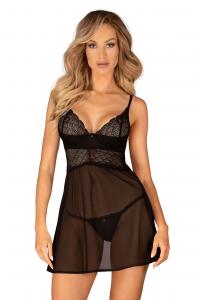 Babydoll i stringi Chemeris czarne
