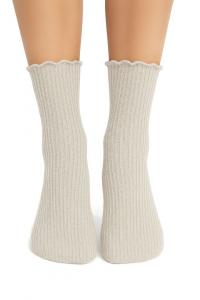 Skarpetki Nana 577 cream/gold