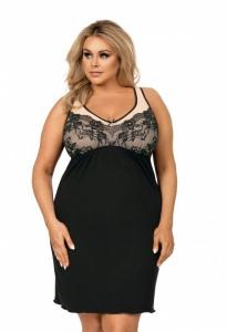 Donna Sarah czarna plus size Koszula nocna