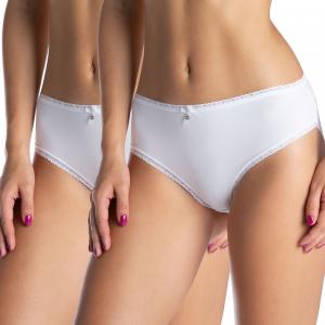 Figi bikini L-4000BI 2-pak białe plus