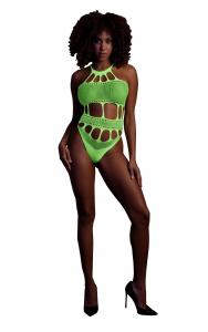 Body with Grecian Neckline - Neon Green